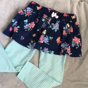 Toddler girls skirt and legging pants